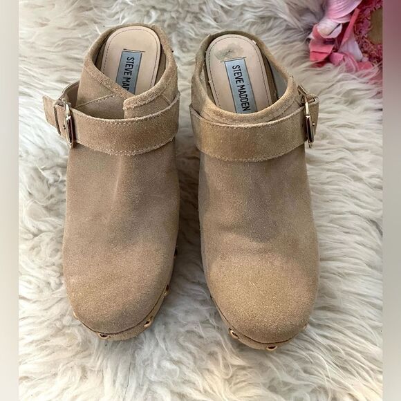 Steve Madden Hilde Studded Suede Clogs 7.5 - Picture 5 of 10